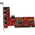 - 5 Port USB 2.0 PCI Controller
- 4 Ports davon extern 1 Port intern 
- Der Controller ist f�r 1,5 Mbps , 12Mbps, und 480 Mbps USB 
- Ger�te geeignet. 
- Es sind nat�rlich auch die Alten USB 1.1 Ger�te an diesem 
- Controller zu betreiben.