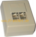 RJ-45 Doppel Cat 5 Netzwerkdose auf Putz
2 x RJ45