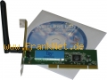 Dieser Stick nutzt die neue �bertragungstechnik und �bertr�gt mit ihr bis zu 54 Mbit /sec 
Das Ger�t wird einfach in den PCI Slot gesteckt
Es ist kompatiebel mit den 11Mbit Ger�ten