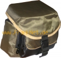 - Stoff Tasche mit Verschlu� oben , zu �ffnen �ber 
- vorderen Chlip.
- Rechts, links und vorne ist ein Gefach mit Reisverschlu�
- Innen ist ein Trennteil das mit einem Klettverschu� befestigt
- ist und auch entfernt werden kann.
