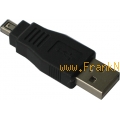 USB 2.0 Adapter A auf Mini Stecker 4 Pol
USB-A Stecker an USB Mini-B 4pin Hirose