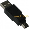 USB 2.0 Adapter Stecker-A auf Mini Stecker 5 Pol
USB Mini Adapter 
USB-A auf USB Mini-B 