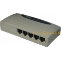 PC Netzwerk Switch mit 5 Ports zum Anschlu� von 5 PCs
5 Port Eternet Switch 10/100Mbit mit AUTO-MDI 
Front Panel LEDs mit Power und Link
