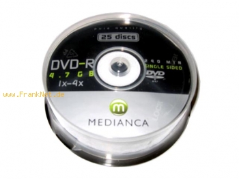 25er Spindel DVD-R Rohlinge - 4,7 GB 8-fach