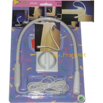 Klebe Microfon  mit Kabel und Stecker