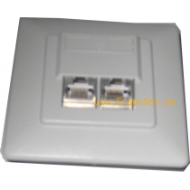 RJ-45 Doppel Cat 5 Netzwerkdose Unterputz