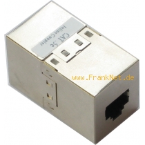 Cat. 5e Patchkabelkupplung 2x RJ45 Bu geschirmt zum Verbinden von 2 S-UTP Kabel
