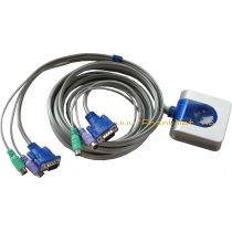 KVM Switch zur Umschaltung zwischen zwei PCs (Monitor/Tastatur/Maus)