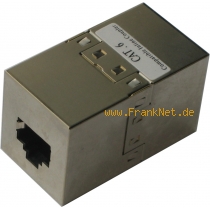 Cat. 6 Patchkabelkupplung 2x RJ45 Bu geschirmt zum Verbinden von 2 S-UTP Kabel