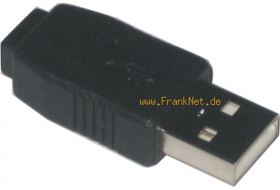 USB 2.0 Kupplung Stecker A auf Mini 5pin Stecker