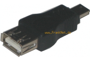 USB 2.0 Kupplung Stecker Buchse A auf Mini 5pin Stecker