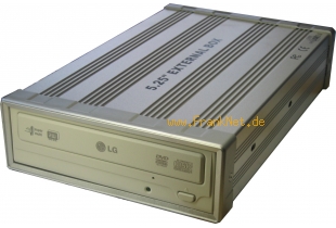 Externes 5,25 er ALU Geh�use f�r Brenner und DVD Laufwerke