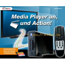 Media und Video Laufwerk mit 750 GB Festplatte und Kartenleser  mit Fernbedienung