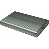 SATA 2,5 er USB Festplatten Geh�use im silber Design mit Tasche