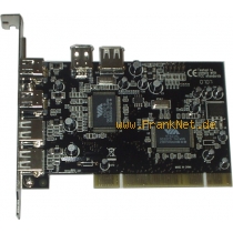 PCI USB 2.0 Controller mit USB 2 x extern und 2 x intern Firewire 2 x extern 1 x intern