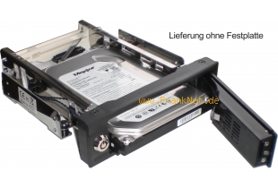 SATA Festplatten Wechselrahmen mit Schalld�mpfung u. Mech. Auswurf