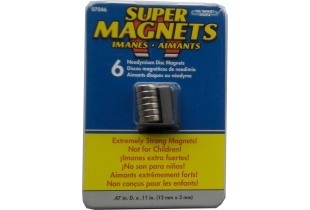 Neodym Magnete 6 St�ck 12mm x 3mm Durchmesser x Dicke 