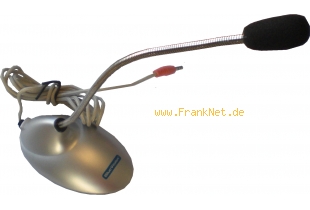 Multimedia stand Microfon mit Textilkabel und beweglichem Metallhals