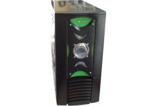 Modding Midi Tower mit Plexiglas Seitenteil schwarz/gr�n