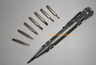 Mini Schraubendreher magnetisch mit 8 Bits